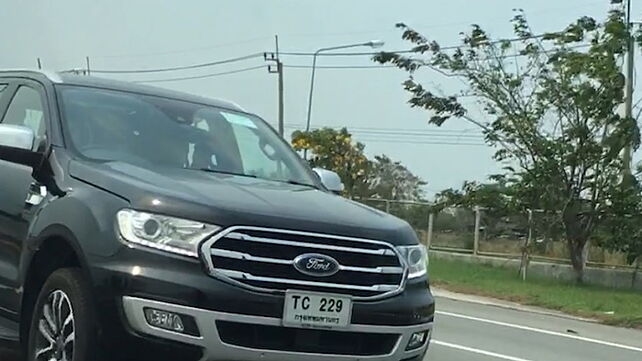 Ford Endeavour facelift spied testing