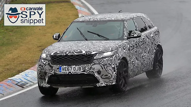 Range Rover Velar SVR spied testing Range Rover Velar SVR spied testing