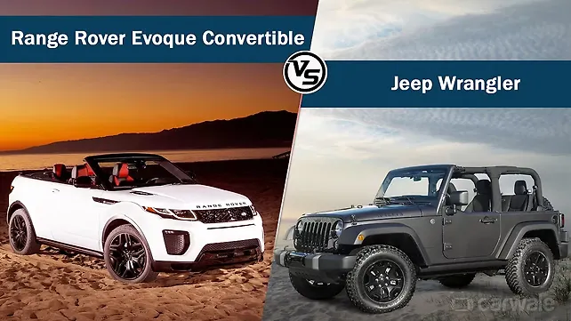 Spec Comparison: Range Rover Evoque Convertible vs Jeep Wrangler Spec Comparison: Range Rover Evoque Convertible vs Jeep Wrangler
