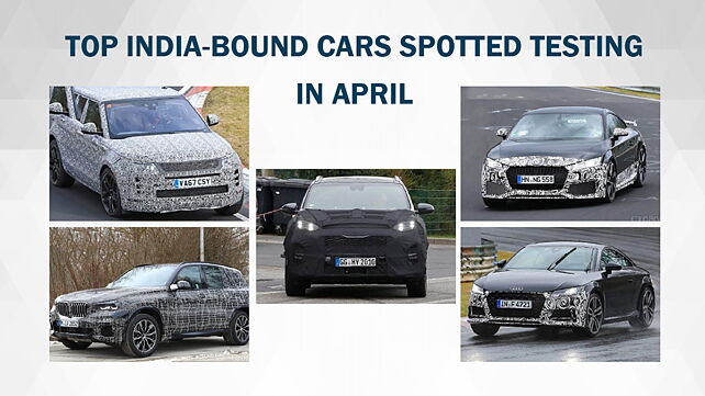 Top India-bound cars spied in April