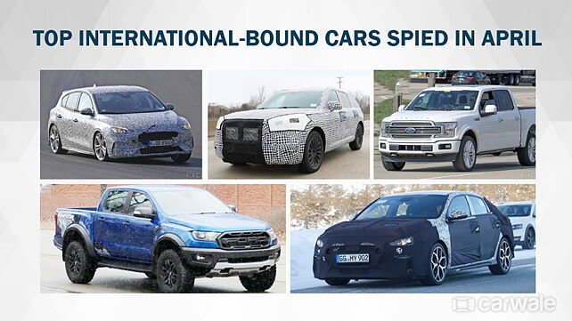 Top international-bound cars spotted in April