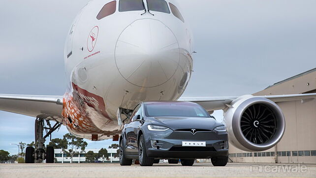 Tesla Model X enters record books by towing a Boeing Airplane