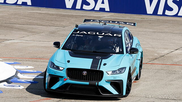 Jaguar debuts the I-Pace race car at the Formula E e-Prix in Berlin