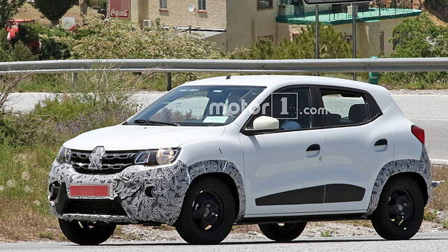 Renault Kwid facelift spotted on test in Europe