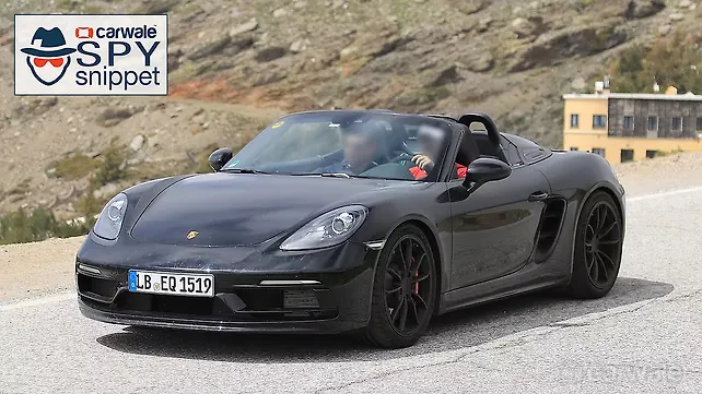 Porsche 718 Boxster Spyder spotted top down in the mountains Porsche 718 Boxster Spyder spotted top down in the mountains