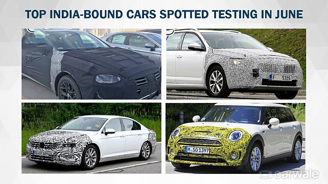 Top India-bound cars spotted testing in June