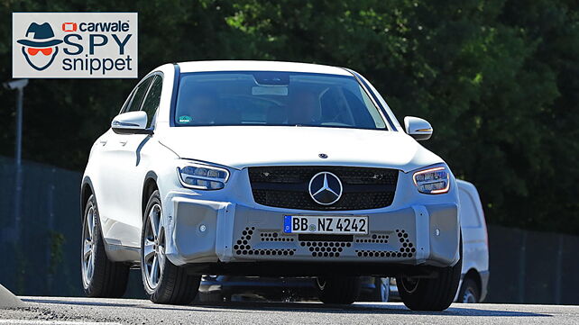Mercedes GLC Coupe facelift spied testing