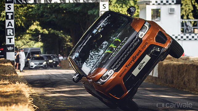 Land Rover enters record books for fastest car on two wheels