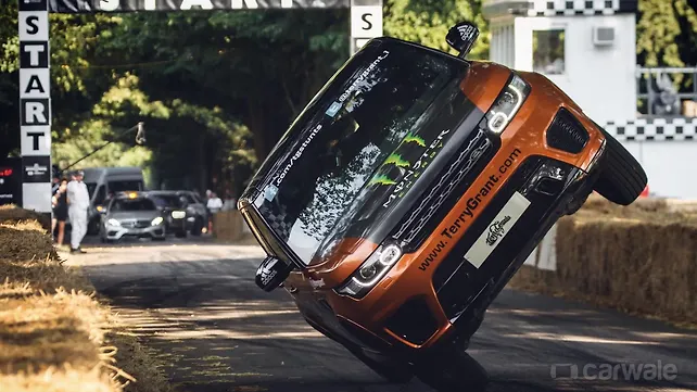 Land Rover enters record books for fastest car on two wheels Land Rover enters record books for fastest car on two wheels