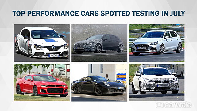 Top Performance cars spotted testing in July