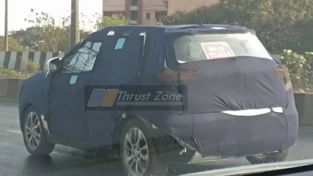 Production-spec Mahindra S201 test mule image surface Production-spec Mahindra S201 test mule image surface