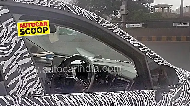Interiors of production spec Tata 45X spied Interiors of production spec Tata 45X spied