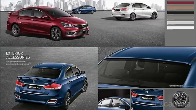 2018 Maruti Suzuki Ciaz accessories list revealed 2018 Maruti Suzuki Ciaz accessories list revealed