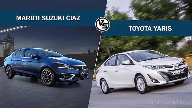 Spec comparison: 2018 Maruti Suzuki Ciaz Alpha 1.5 AT Vs Toyota Yaris VX AT Spec comparison: 2018 Maruti Suzuki Ciaz Alpha 1.5 AT Vs Toyota Yaris VX AT