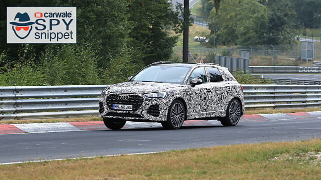 India-bound 2019 Audi RSQ3 spotted on test at the Nurburgring
