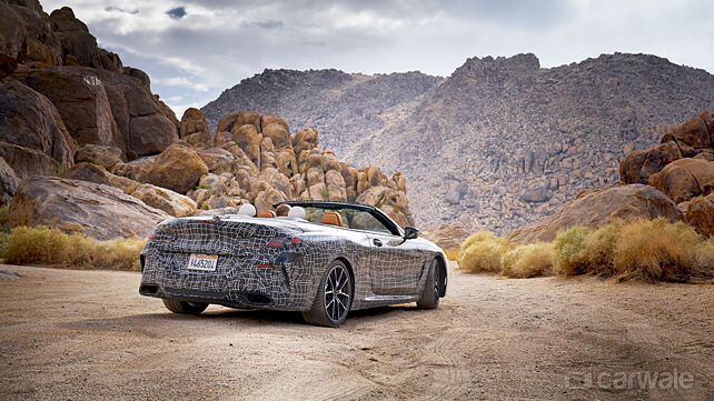 BMW 8 Series Convertible teased undergoing testing in Death Valley
