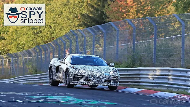 Mid-engine Chevrolet Corvette C8 does a lift-off while testing at the ‘Ring Mid-engine Chevrolet Corvette C8 does a lift-off while testing at the ‘Ring
