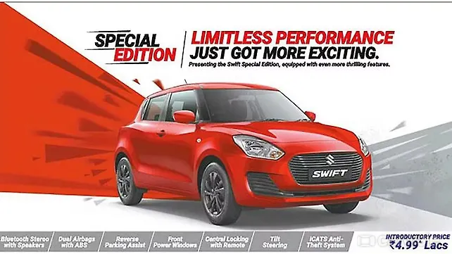 Maruti launches Limited Edition Swift at Rs. 4.99 lakhs Maruti launches Limited Edition Swift at Rs. 4.99 lakhs