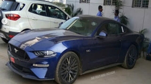 Ford Mustang facelift spotted on Indian soil once again