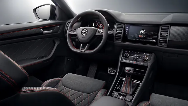 Skoda Kodiaq RS interiors revealed ahead of Paris debut Skoda Kodiaq RS interiors revealed ahead of Paris debut