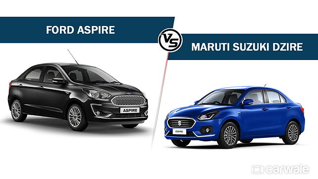 Spec Comparison: 2018 Ford Aspire vs Maruti Suzuki Dzire