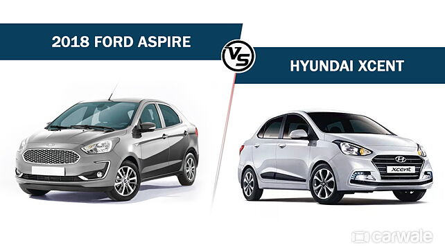 Spec comparison: 2018 Ford Aspire vs Hyundai Xcent