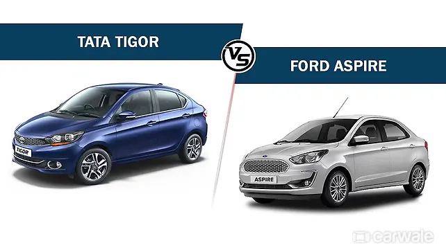 Spec comparison: Tata Tigor vs Ford Aspire Spec comparison: Tata Tigor vs Ford Aspire
