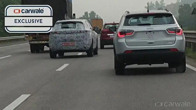 Tata Harrier spied benchmarking the Jeep Compass Tata Harrier spied benchmarking the Jeep Compass