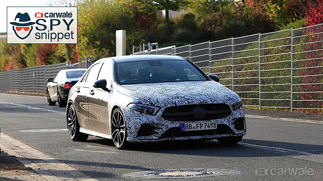 Mercedes-AMG A35 sedan spotted on test with an aggressive body kit
