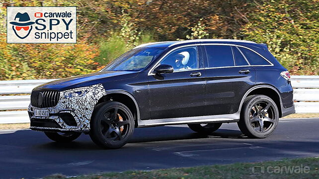 2019 Mercedes-AMG GLC 63 spied flexing its suspension at the ‘Ring