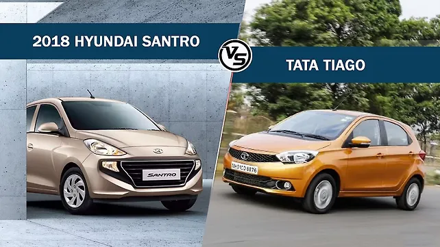 Spec comparison: All New 2018 Hyundai Santro Vs Tata Tiago Spec comparison: All New 2018 Hyundai Santro Vs Tata Tiago