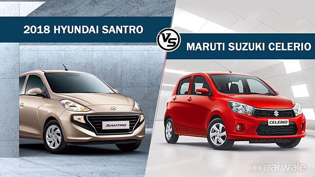 Spec Comparison: Hyundai Santro Asta vs Maruti Suzuki Celerio ZXI Opt.