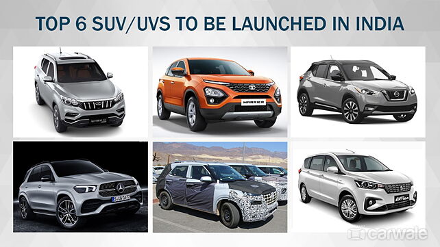 Top 6 SUV/UVs to be launched in India
