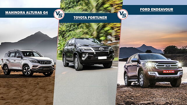 Which is fastest: Mahindra Alturas G4 vs Toyota Fortuner vs Ford Endeavour