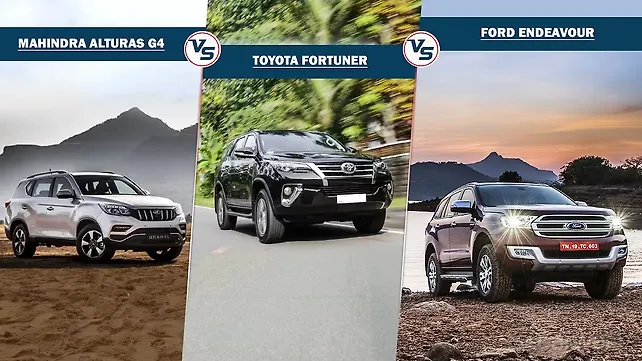 Which is fastest: Mahindra Alturas G4 vs Toyota Fortuner vs Ford Endeavour Which is fastest: Mahindra Alturas G4 vs Toyota Fortuner vs Ford Endeavour