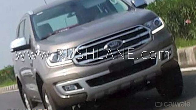 Ford Endeavour facelift spied undisguised in India