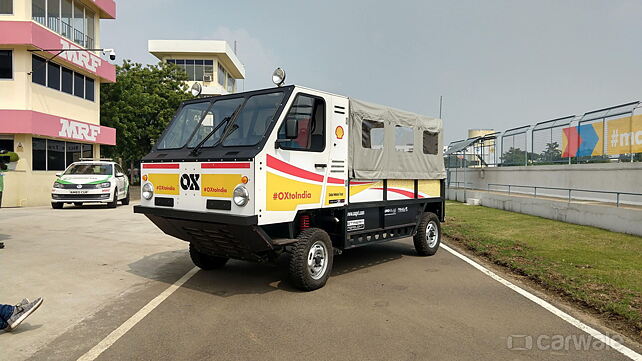Shell showcased OX flat-pack truck designed by Gordon Murray in India