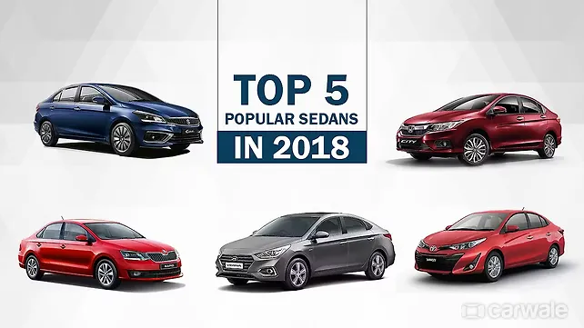 Top five popular sedans in 2018 Top five popular sedans in 2018