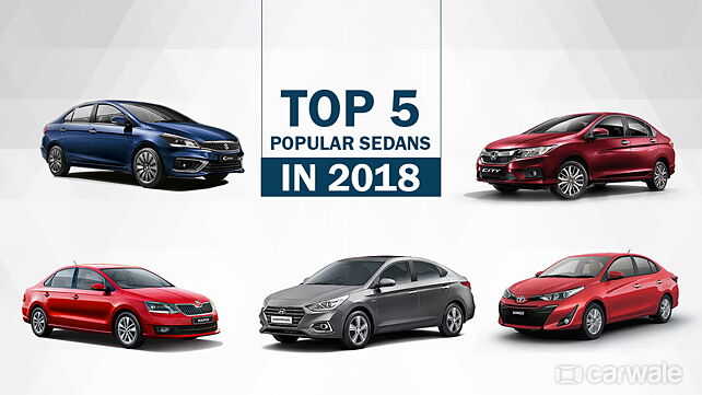 Top five popular sedans in 2018