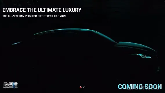New Toyota Camry teased on official Indian website ahead of January debut New Toyota Camry teased on official Indian website ahead of January debut
