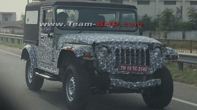 Mahindra Thar second-gen spotted on test