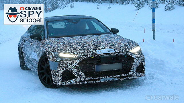 India-bound Audi RS7 spotted playing in the snow