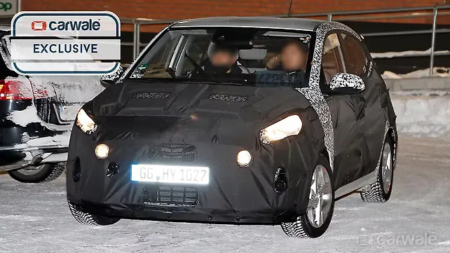 Exclusive! New-gen Hyundai Grand i10 espied testing in the snow Exclusive! New-gen Hyundai Grand i10 espied testing in the snow