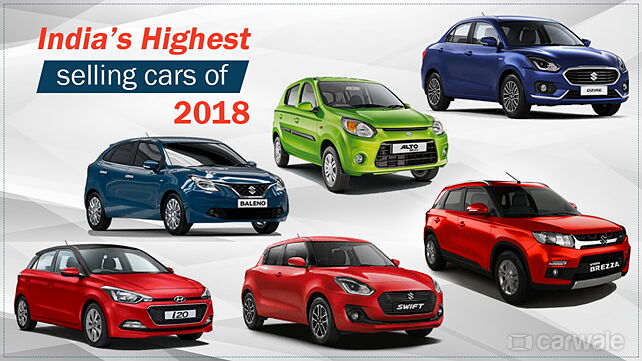 Highest selling cars of India in 2018