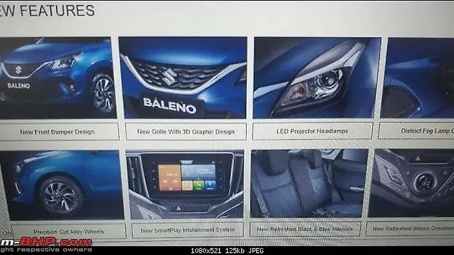 Maruti Suzuki Baleno facelift details leaked Maruti Suzuki Baleno facelift details leaked