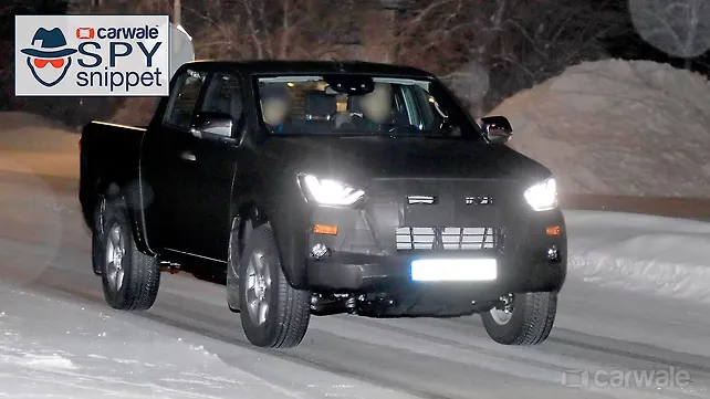 India-bound next-generation Isuzu D-Max pickup truck spied during cold weather test India-bound next-generation Isuzu D-Max pickup truck spied during cold weather test