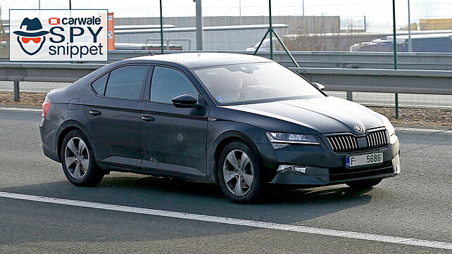 India-bound Skoda Superb facelift spied in sedan and wagon guise