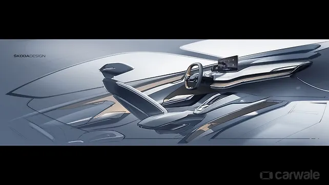 Skoda Vision iV Concept interiors teased Skoda Vision iV Concept interiors teased