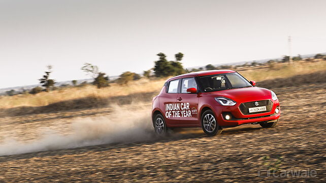 Maruti Swift ICOTY Drive 2019 - Etching the letter I on the map of India