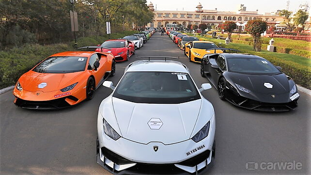 Lamborghini day celebrated with a special drive in Jaipur
